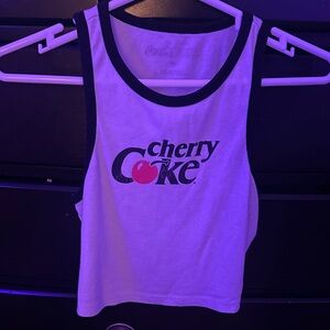 Coca Cola Cherry Coke Crop Top - White and Black
